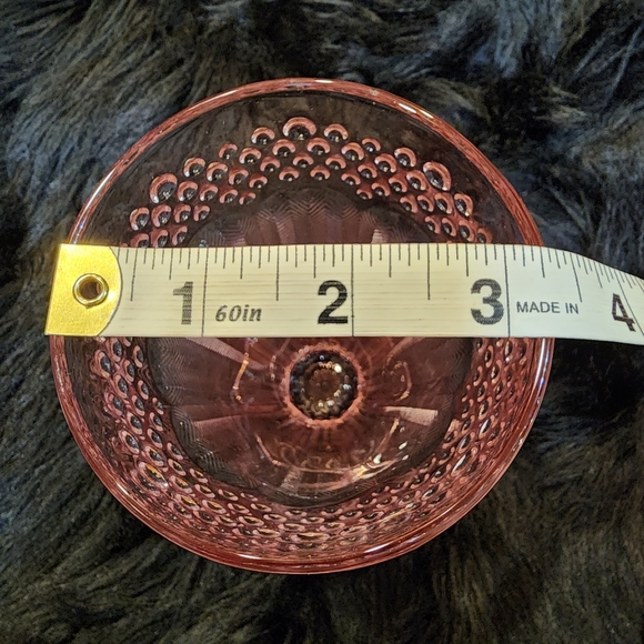 4 Vintage Gorham Emily's Attic Pink Hobnail Herringbone Highball Glasses - Picture 7 of 9